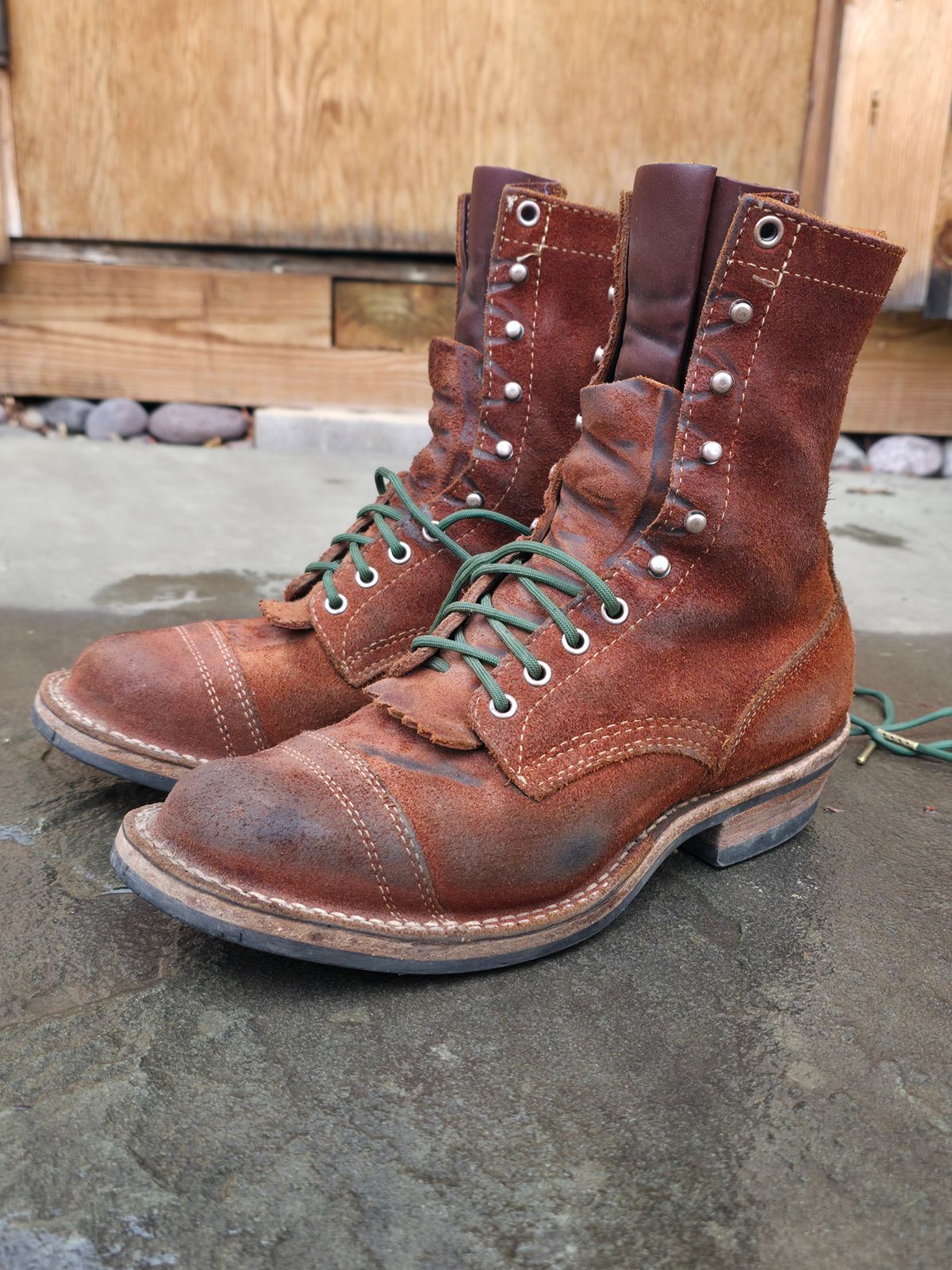 Photo by DaveWilkes on March 5, 2026 of the White's Bounty Hunter in Seidel Red Dog Oil Tan Roughout.