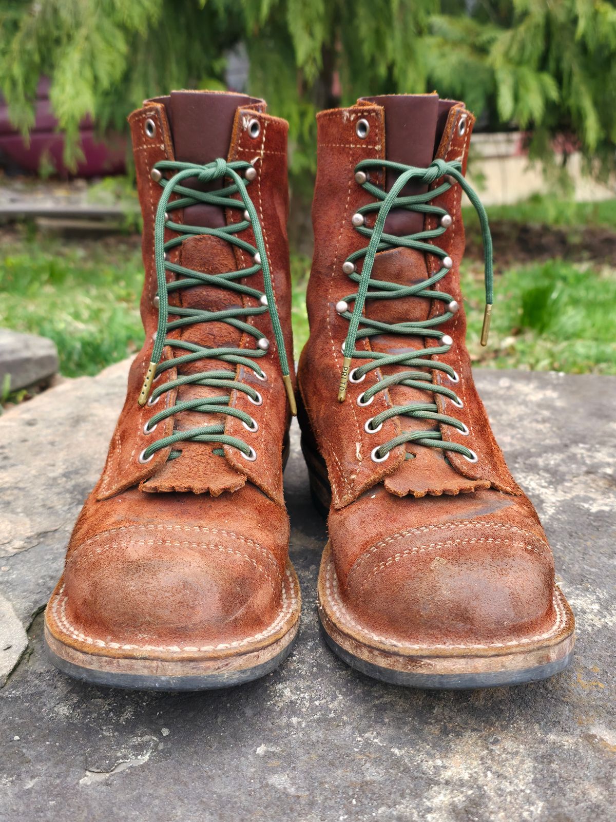 Photo by DaveWilkes on April 5, 2026 of the White's Bounty Hunter in Seidel Red Dog Oil Tan Roughout.