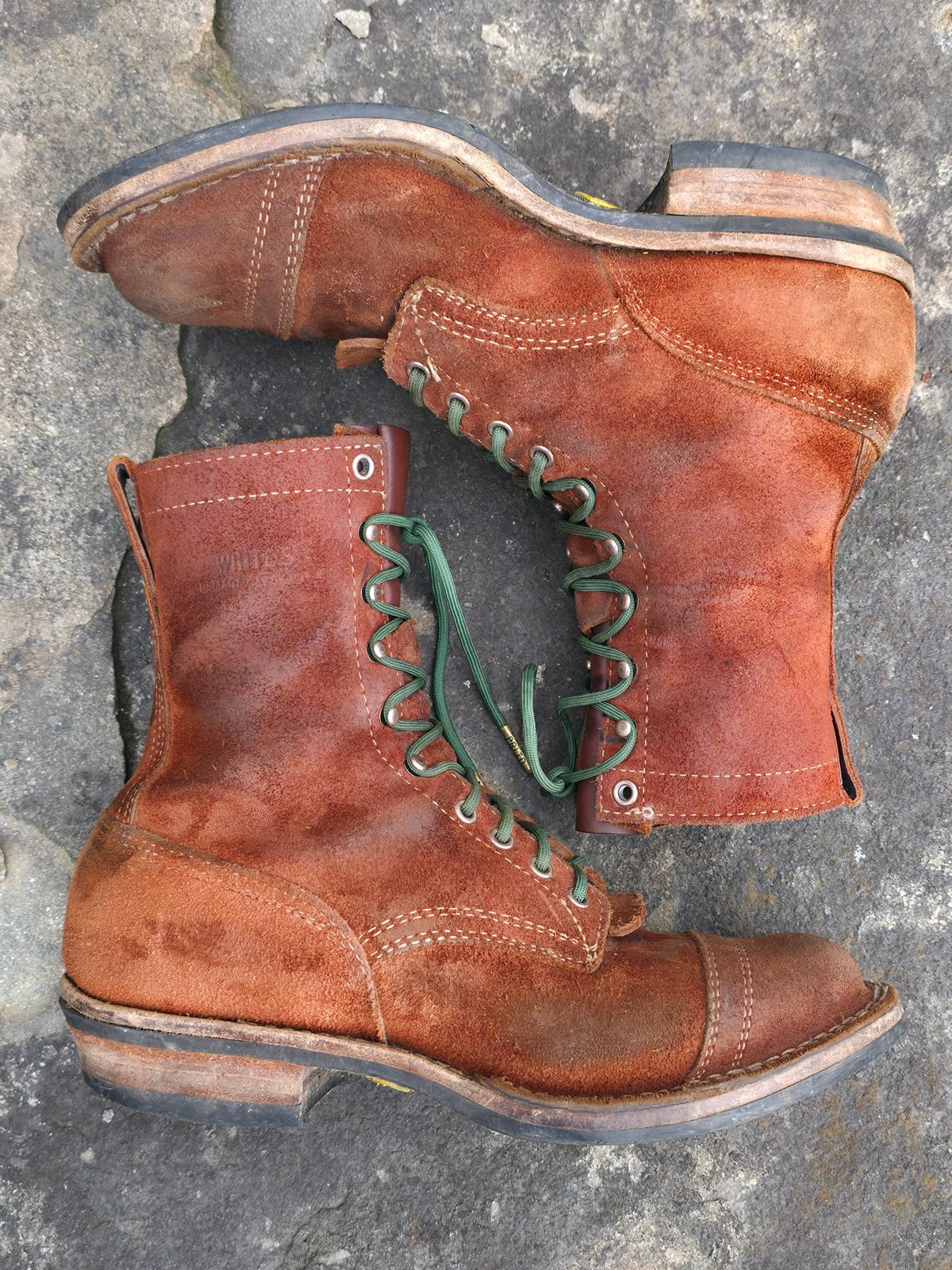 Photo by DaveWilkes on April 5, 2026 of the White's Bounty Hunter in Seidel Red Dog Oil Tan Roughout.