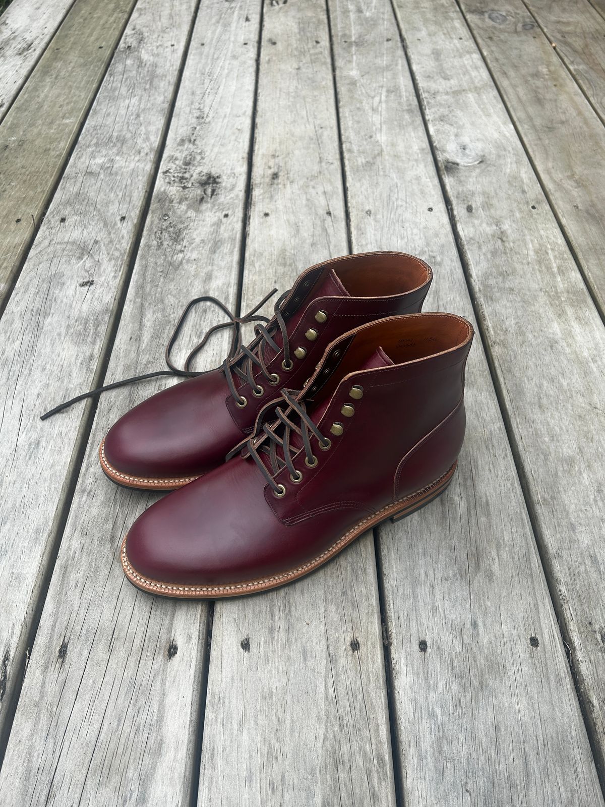Photo by prof on December 23, 2025 of the Grant Stone Diesel Boot in Horween Color 8 Chromexcel.