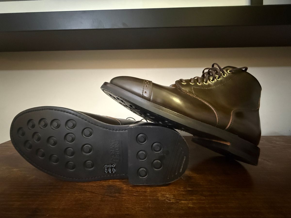 Photo by Shabazkilla on May 9, 2025 of the Grant Stone Garrison Boot in Horween Maduro Shell Cordovan.