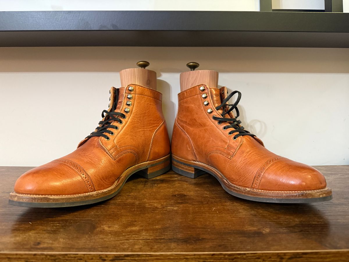 Photo by Shabazkilla on March 8, 2025 of the Viberg Service Boot BCT in Horween Natural Dublin.