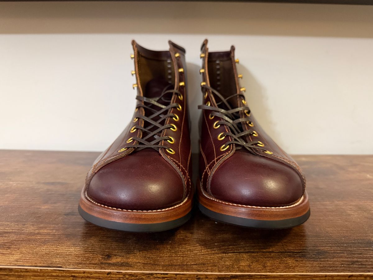 Photo by Shabazkilla on October 9, 2025 of the Iron Boots T-Monkey Boots in Seidel Brown Double Shot.