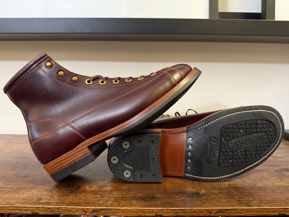 Photo by Shabazkilla on October 9, 2025 of the Iron Boots T-Monkey Boots in Seidel Brown Double Shot.
