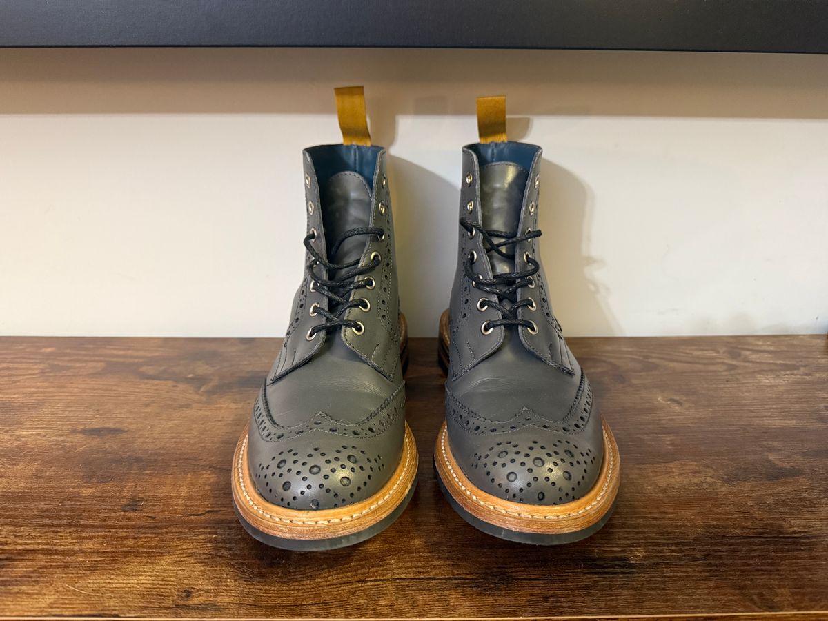 Photo by Shabazkilla on March 8, 2025 of the Tricker's Stow Country Boot in Grey Calf.