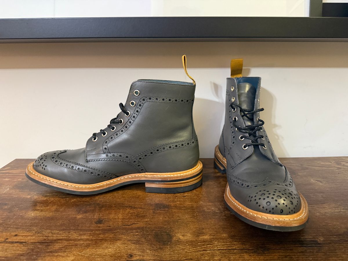 Photo by Shabazkilla on March 8, 2025 of the Tricker's Stow Country Boot in Grey Calf.