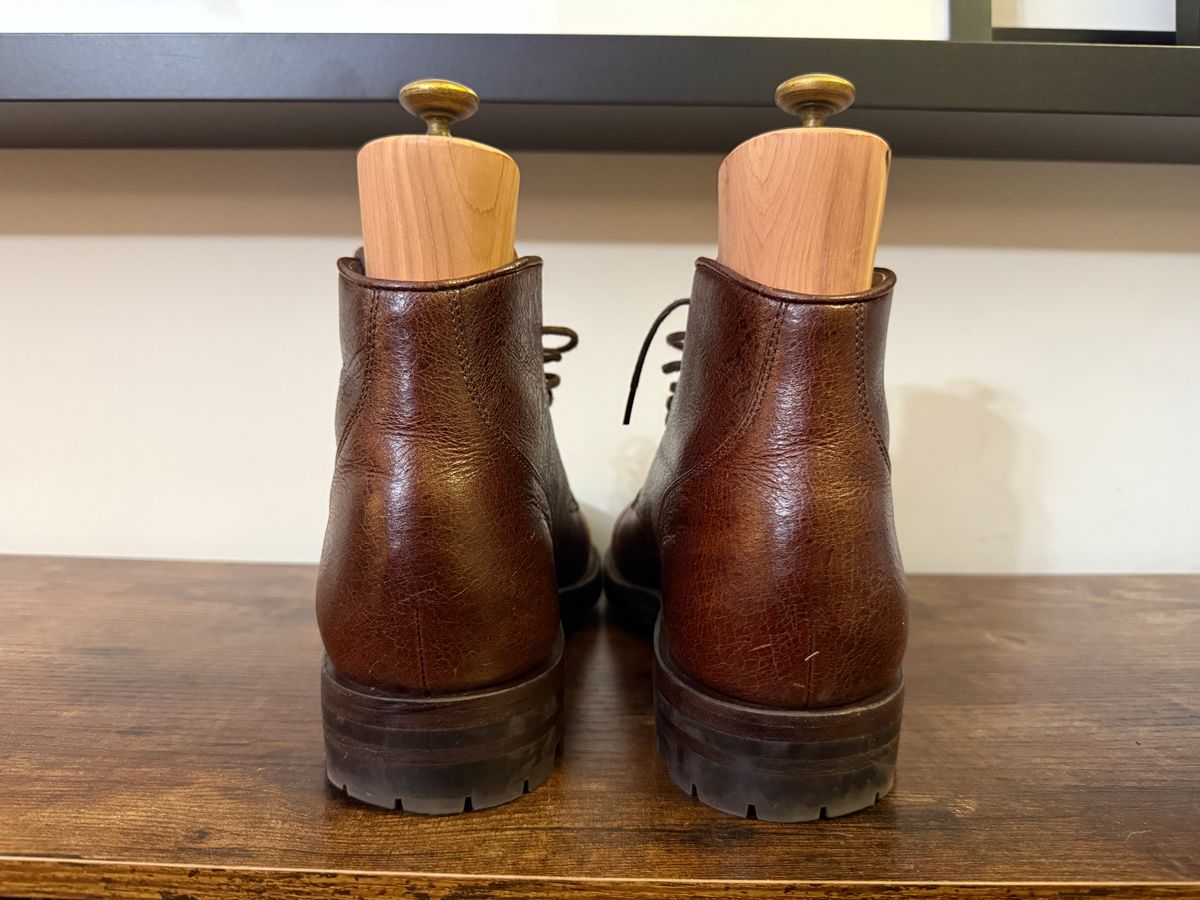 Photo by Shabazkilla on March 8, 2025 of the Grant Stone Garrison Boot in C.F. Stead Crimson Classic Kudu.