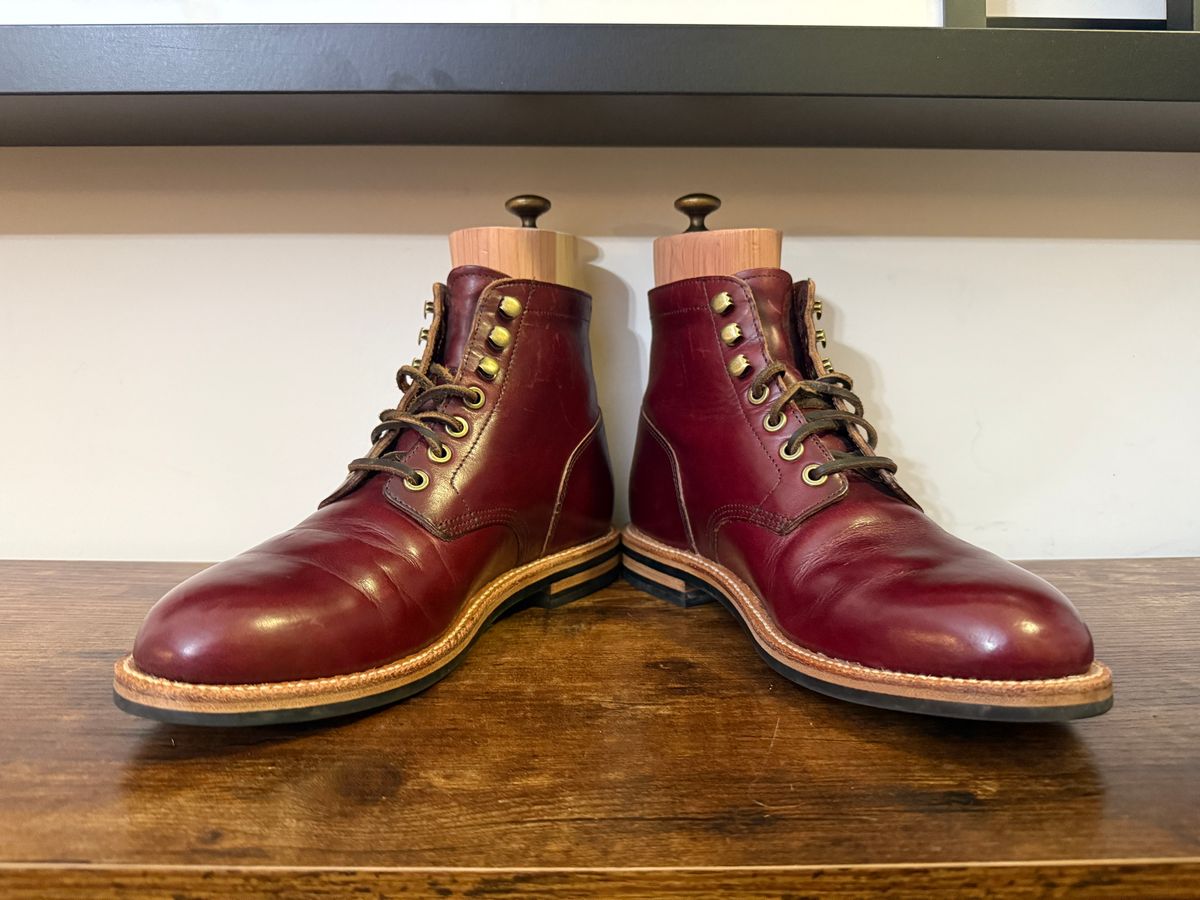 Photo by Shabazkilla on March 8, 2025 of the Grant Stone Diesel Boot in Horween Color 8 Chromexcel.