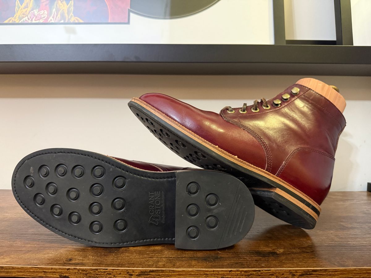 Photo by Shabazkilla on March 8, 2025 of the Grant Stone Diesel Boot in Horween Color 8 Chromexcel.