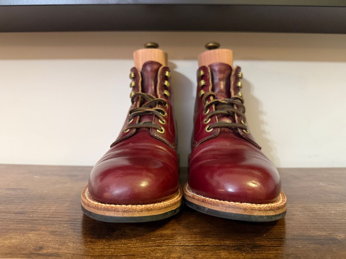 Photo by Shabazkilla on March 8, 2025 of the Grant Stone Diesel Boot in Horween Color 8 Chromexcel.