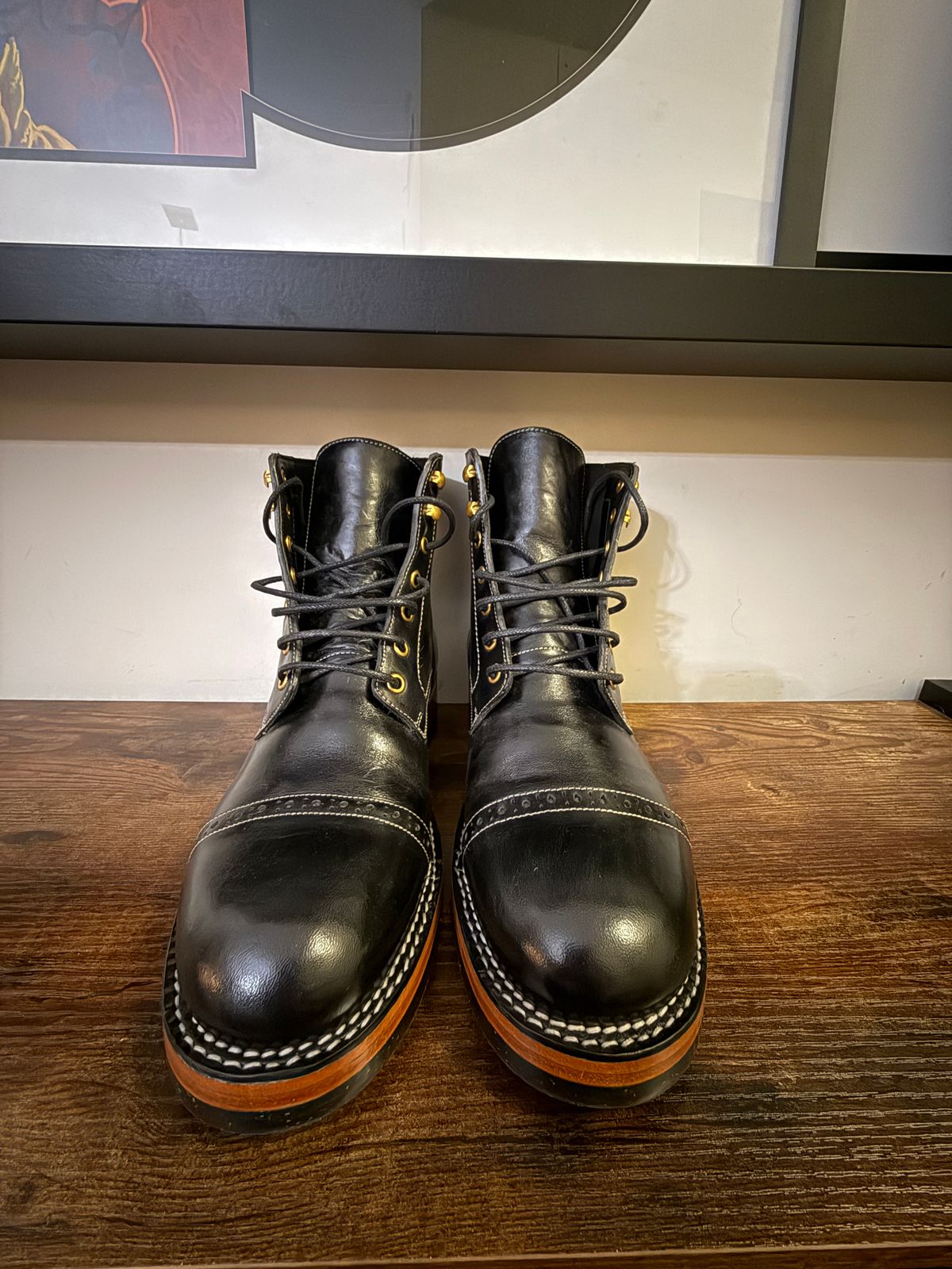 Photo by Shabazkilla on October 15, 2025 of the Blkbrd Shoemaker Luchador-Z in Maryam Black TPR Horsebutt.