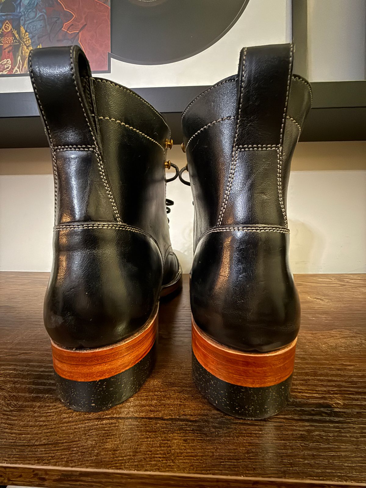 Photo by Shabazkilla on October 15, 2025 of the Blkbrd Shoemaker Luchador-Z in Maryam Black TPR Horsebutt.