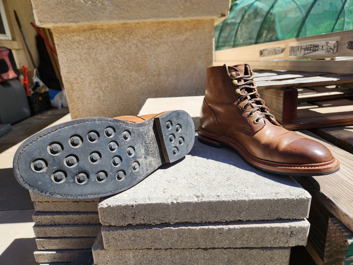 Photo by Chris2Fur on March 18, 2026 of the Grant Stone Diesel Boot in Horween Dune Chromexcel.