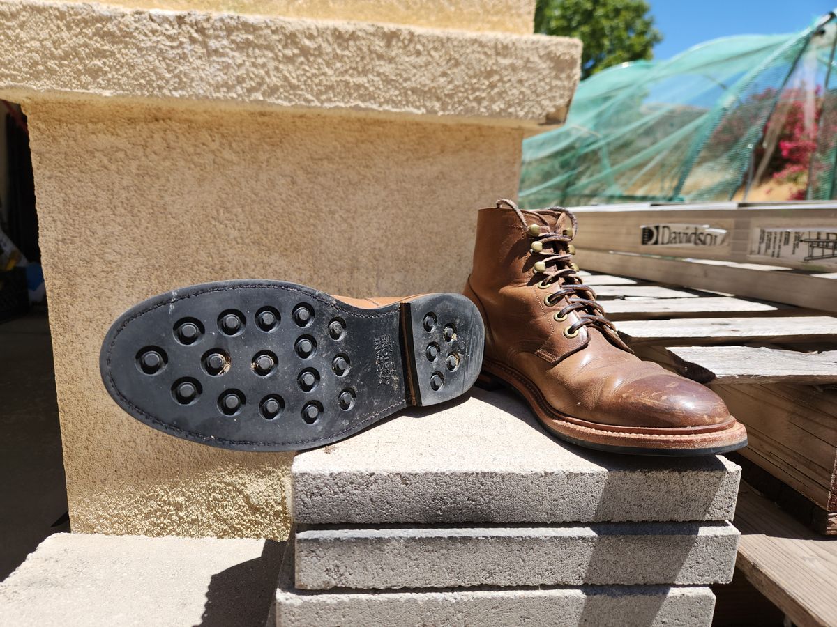 Photo by Chris2Fur on May 20, 2026 of the Grant Stone Diesel Boot in Horween Dune Chromexcel.
