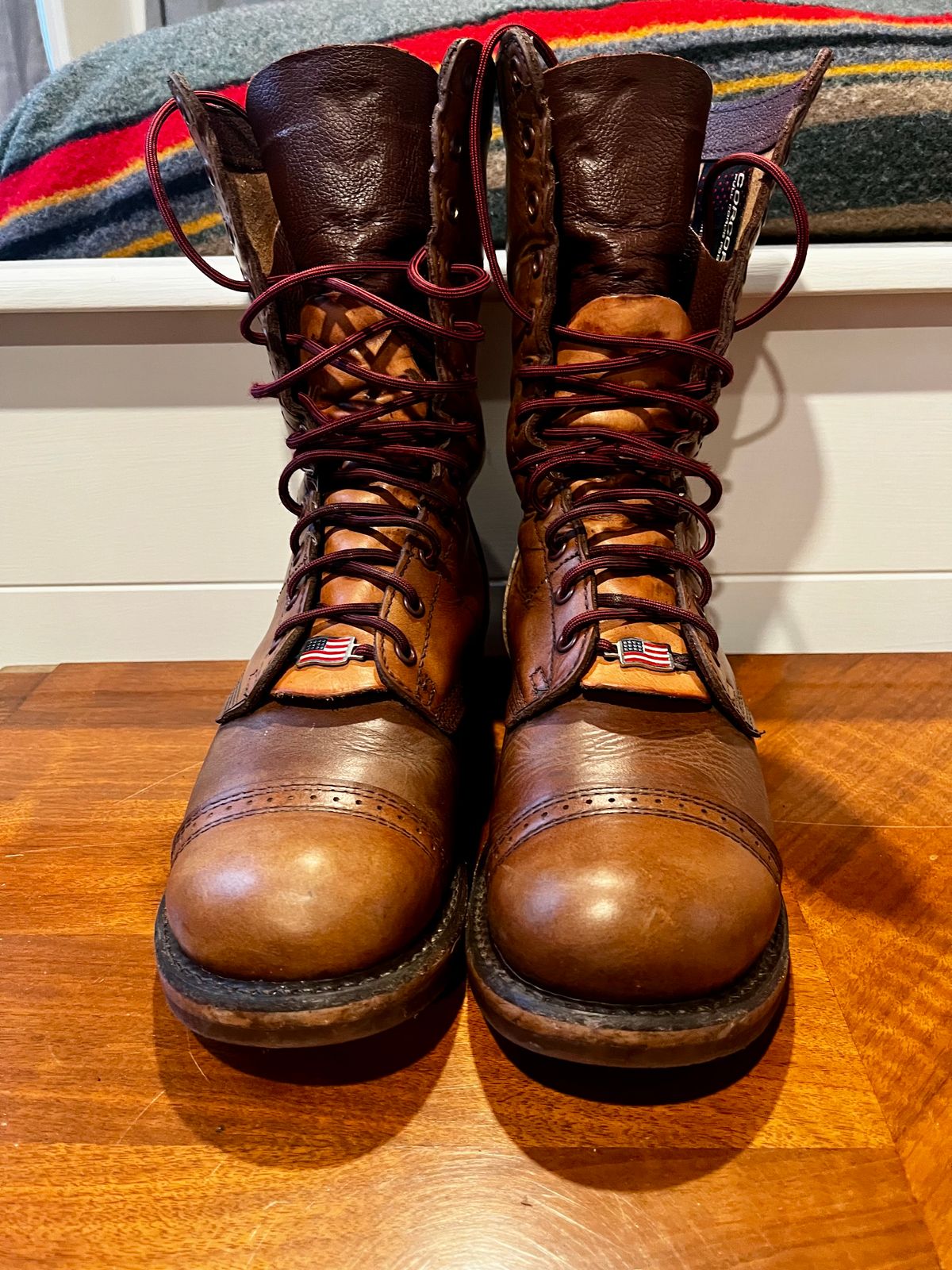 Photo by Hlmazur on December 4, 2024 of the Corcoran Jump Boot in Hand Dyed Light Tan.