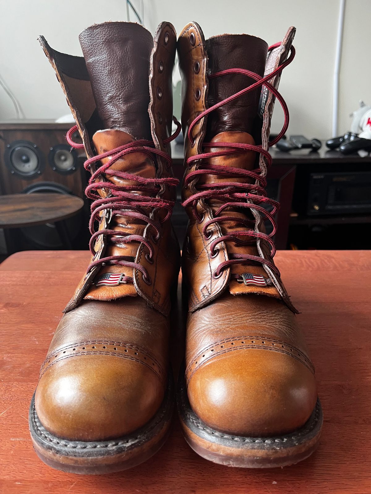 Photo by Hlmazur on March 4, 2025 of the Corcoran Jump Boot in Hand Dyed Light Tan.