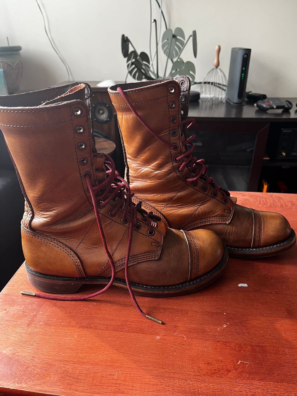 Photo by Hlmazur on March 4, 2025 of the Corcoran Jump Boot in Hand Dyed Light Tan.
