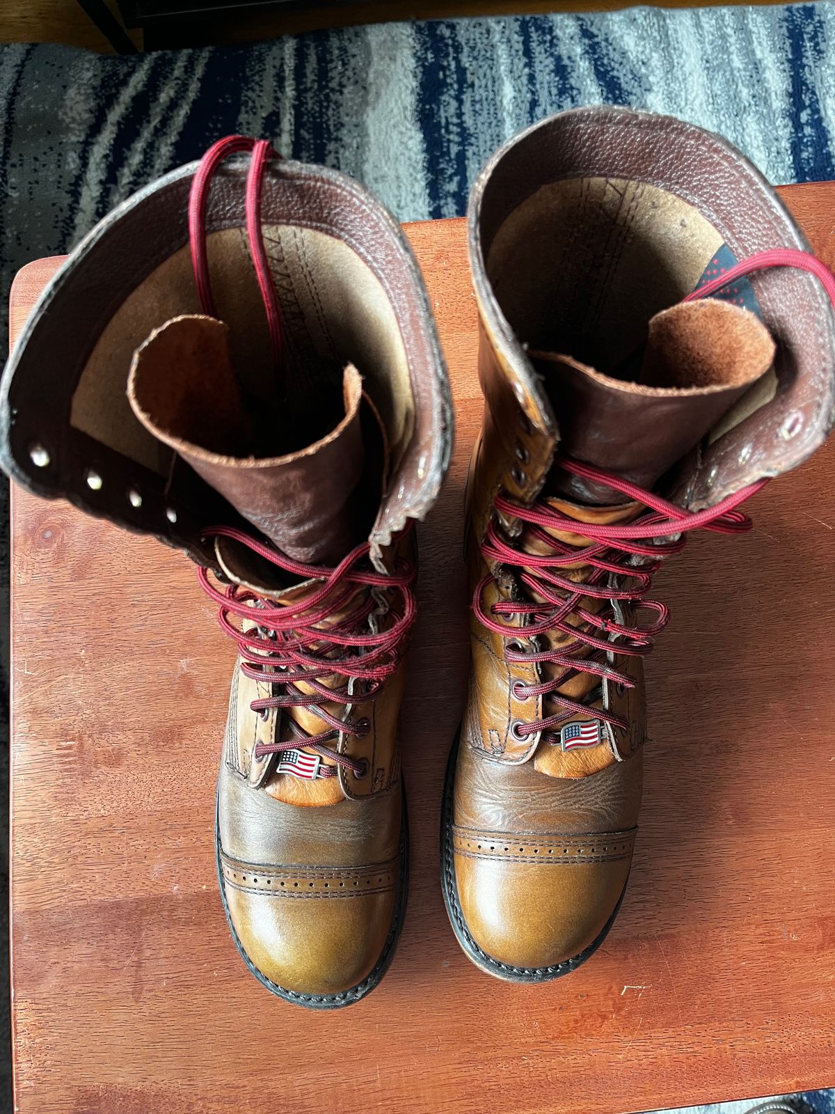 Photo by Hlmazur on March 4, 2025 of the Corcoran Jump Boot in Hand Dyed Light Tan.