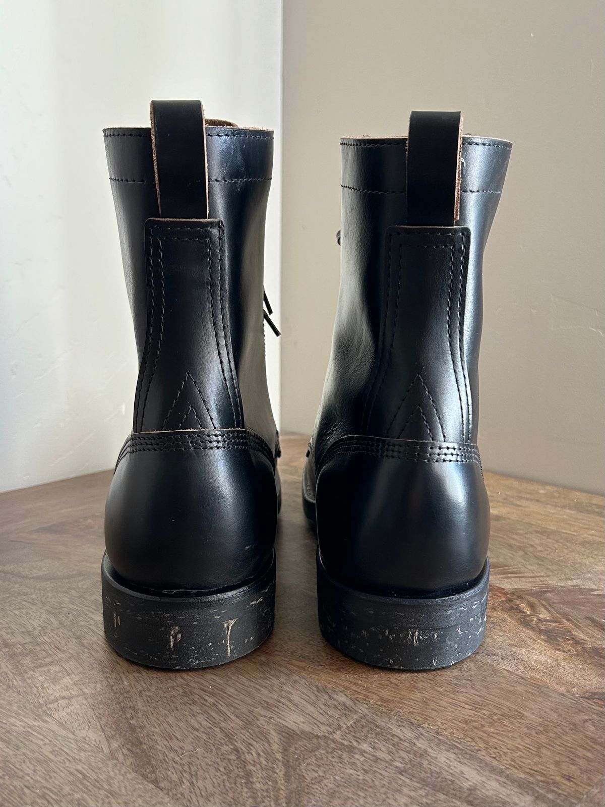 Photo by Wesbornbrand on October 9, 2024 of the Wesborn Custom Model in Horween Black Chromexcel.