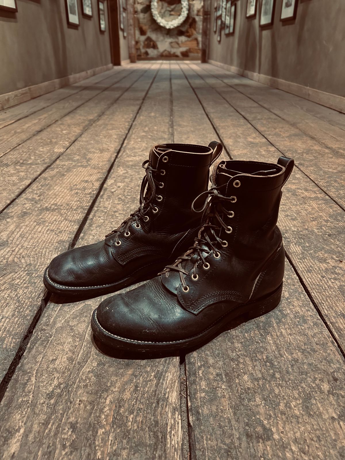 Photo by Wesbornbrand on January 6, 2025 of the Wesborn Custom Model in Horween Black Chromexcel.