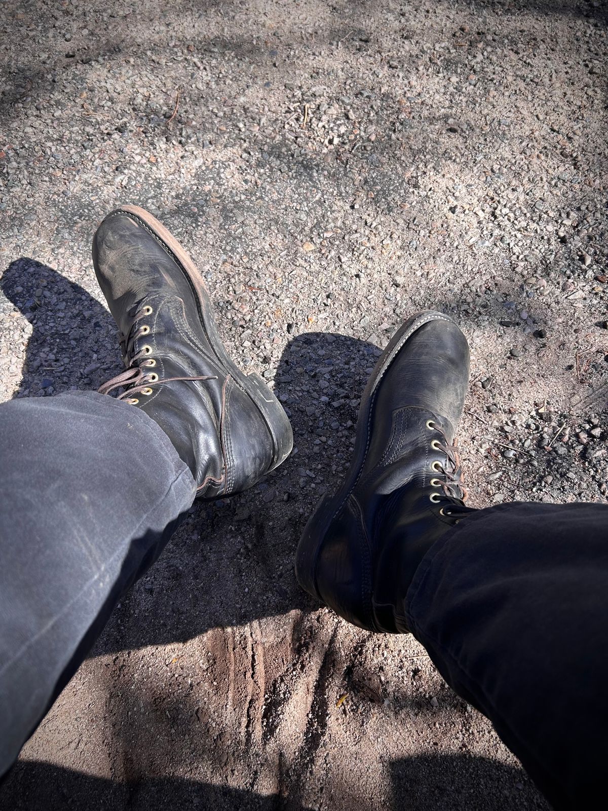 Photo by Wesbornbrand on March 1, 2025 of the Wesborn Custom Model in Horween Black Chromexcel.