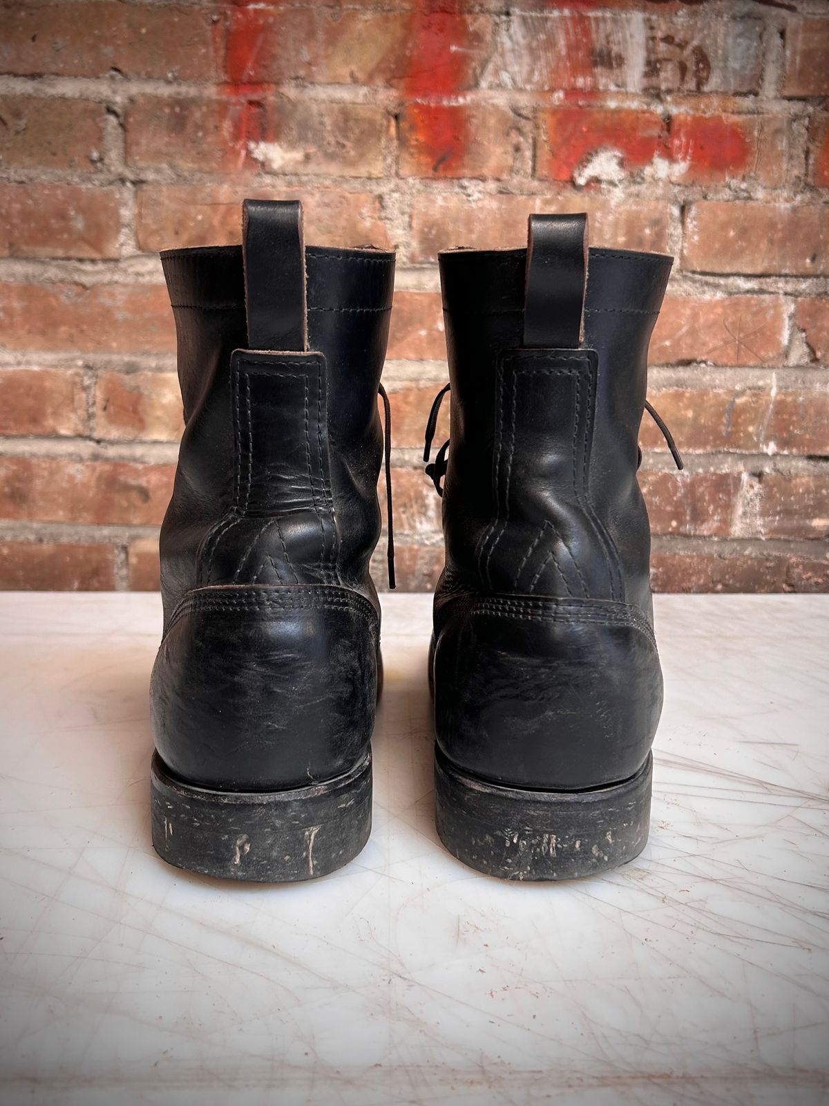 Photo by Wesbornbrand on March 3, 2025 of the Wesborn Custom Model in Horween Black Chromexcel.