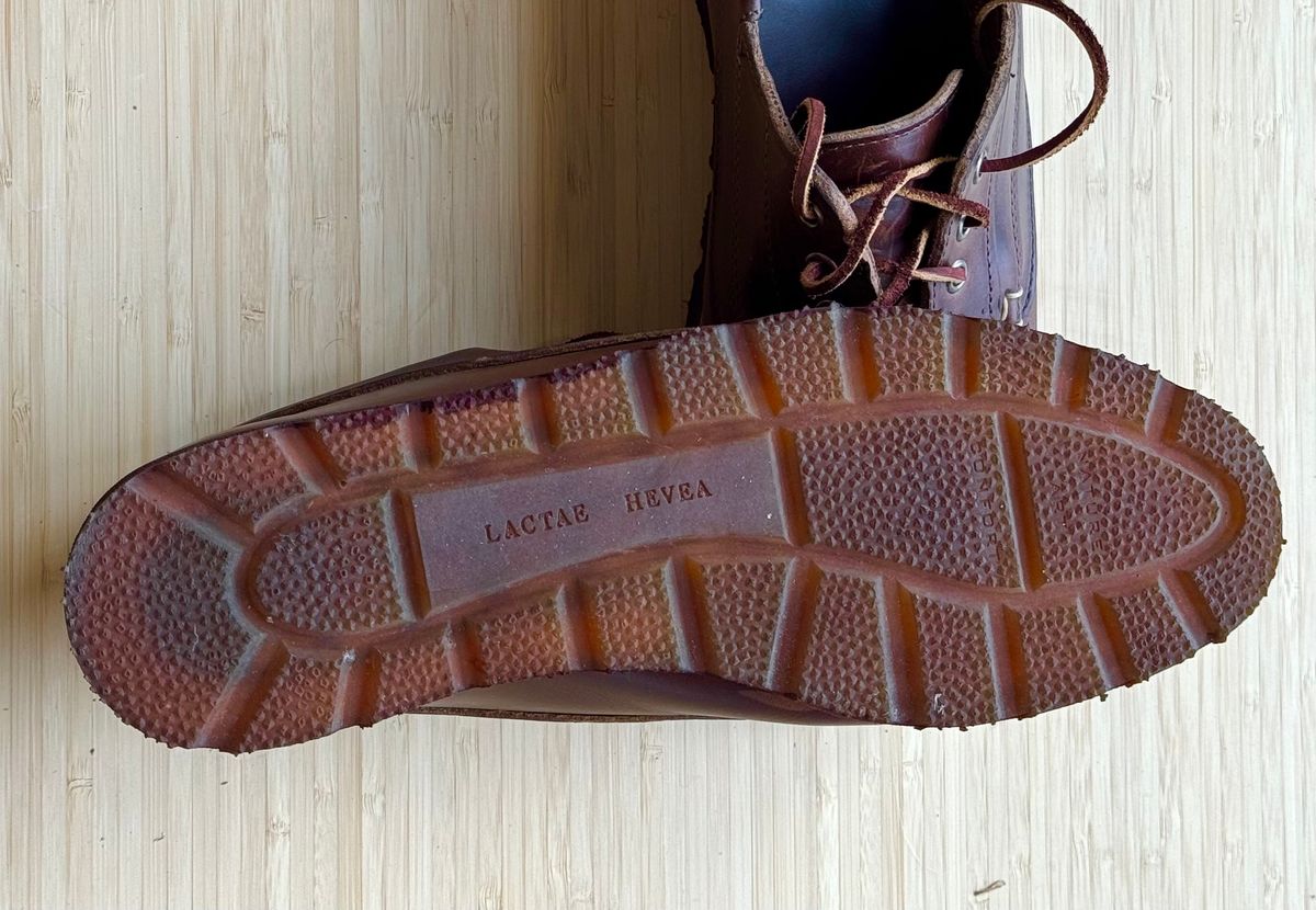 Photo by claus on June 10, 2025 of the Rancourt & Co. Baxter Ranger Moc in Horween Carolina Brown Chromexcel.