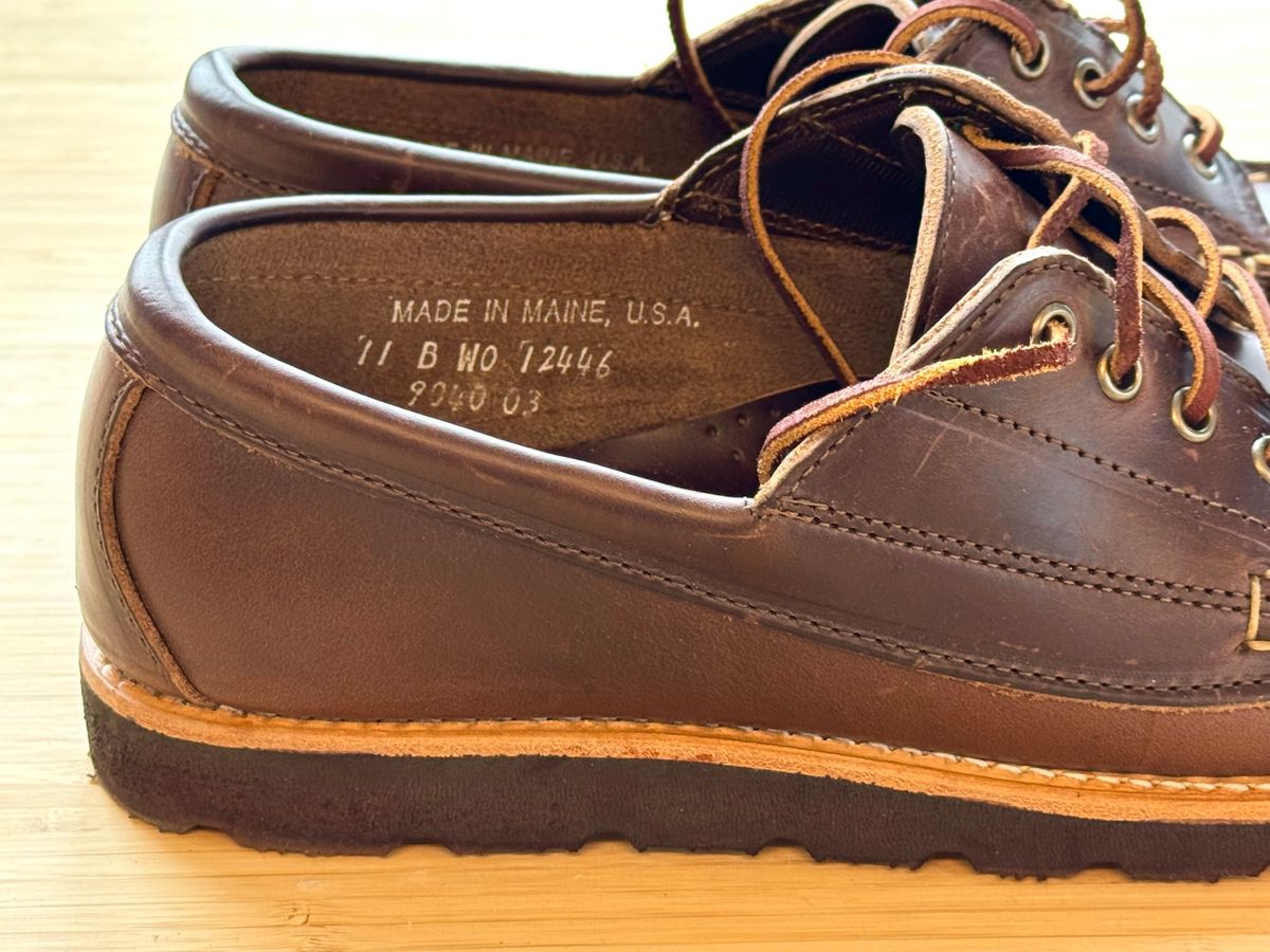 Photo by claus on June 10, 2025 of the Rancourt & Co. Baxter Ranger Moc in Horween Carolina Brown Chromexcel.