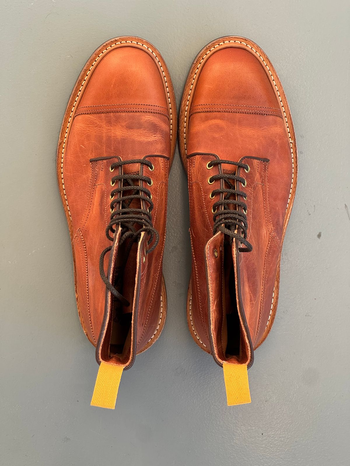 Photo by claus on October 1, 2025 of the Tricker's Churchill in Horween Natural Dublin.