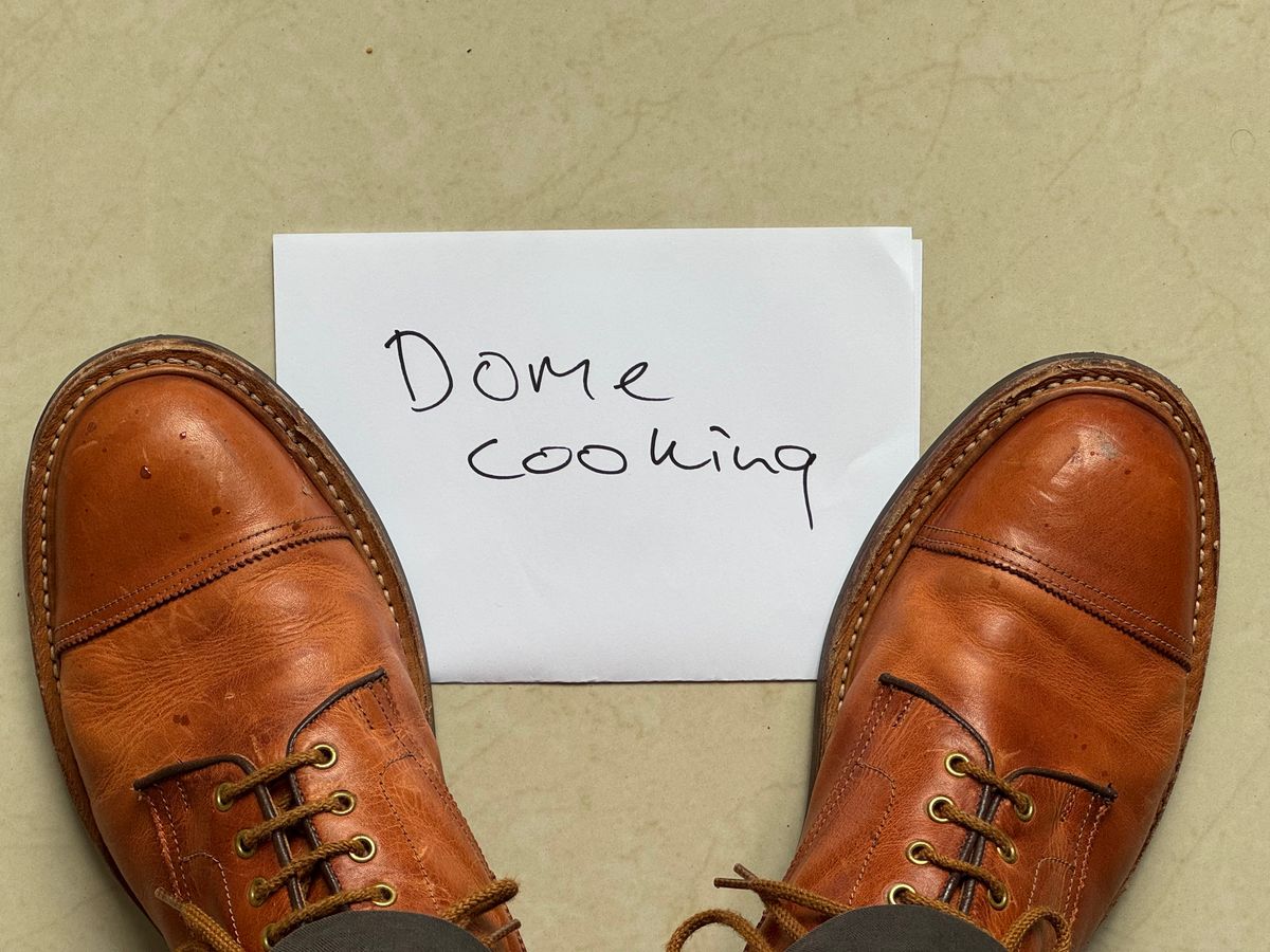 Photo by claus on November 3, 2025 of the Tricker's Churchill in Horween Natural Dublin.