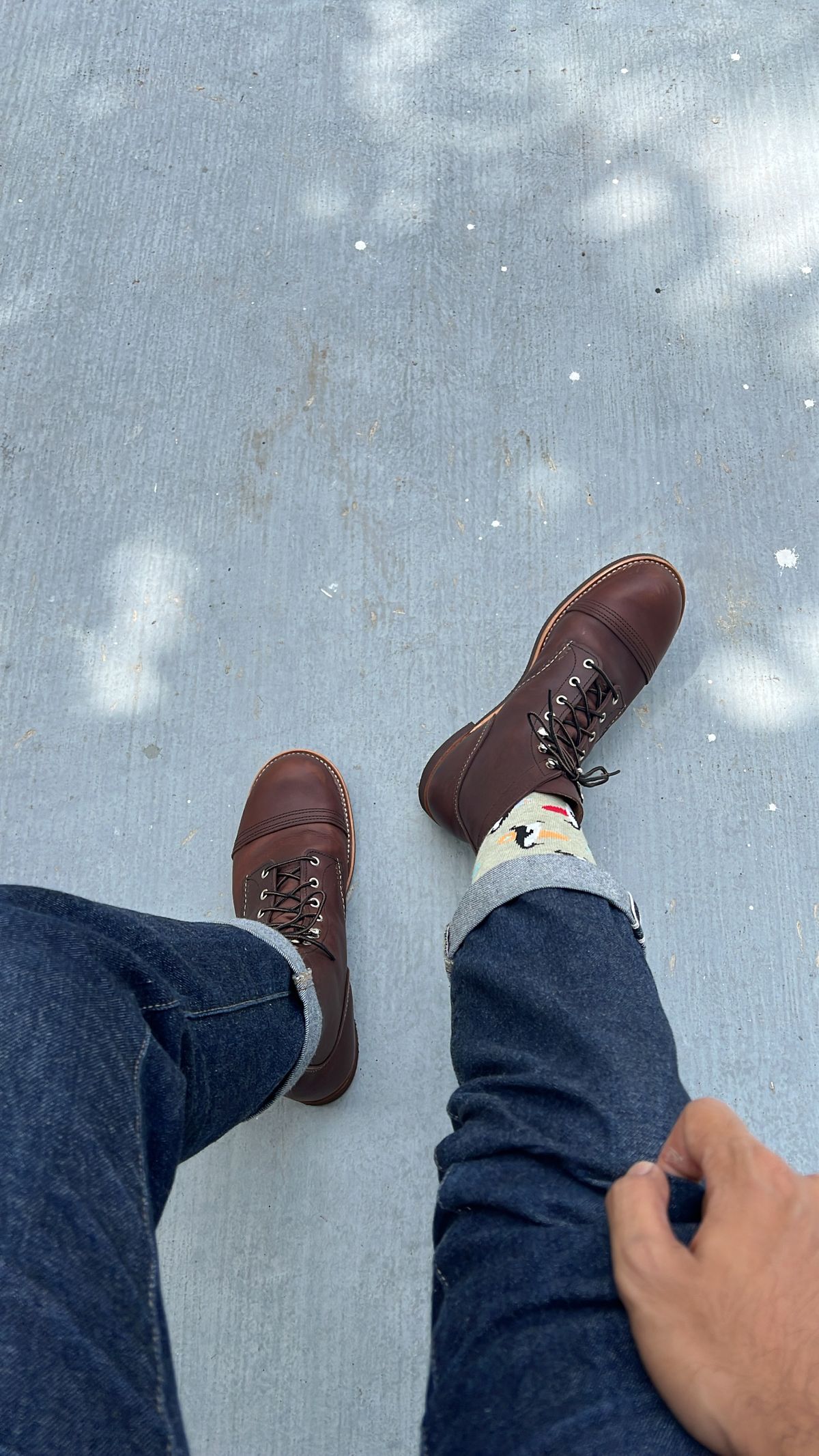 Photo by nabanial on January 29, 2024 of the Red Wing Iron Ranger in S.B. Foot Amber Harness.