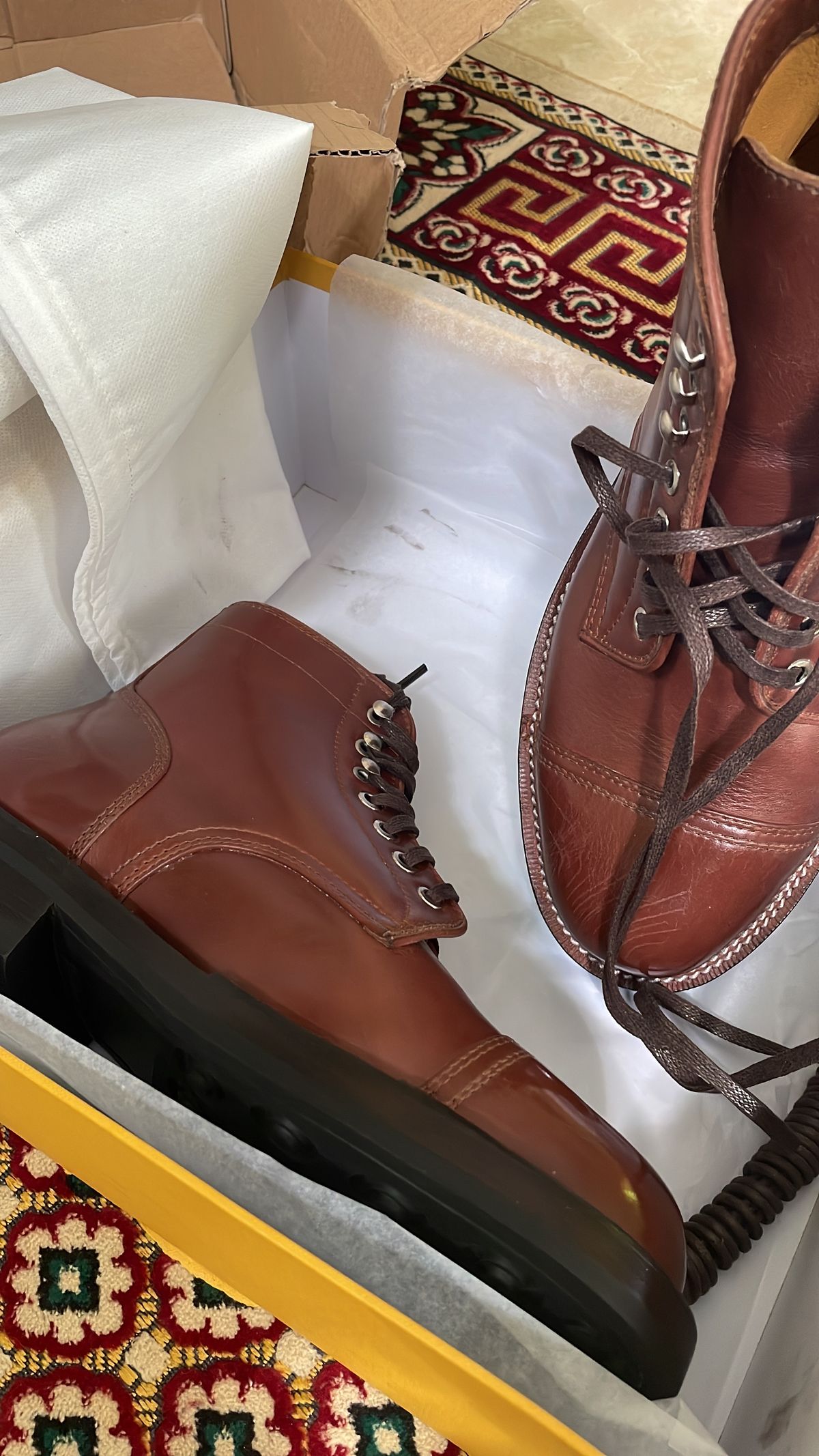 Photo by bluejudeman on September 25, 2024 of the Txture Custom Model in oxblood pull up.
