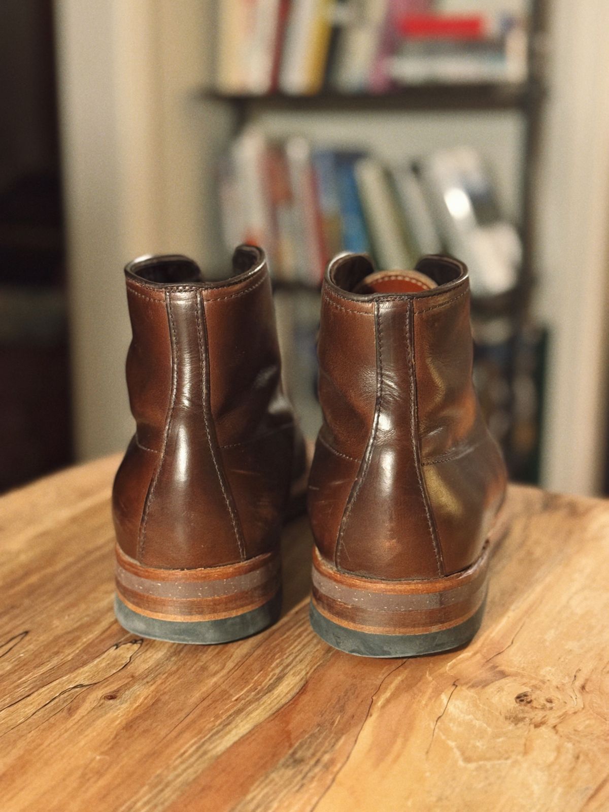 Photo by clintashlock on March 6, 2025 of the Alden Indy Boot in Horween Brown Chromexcel.