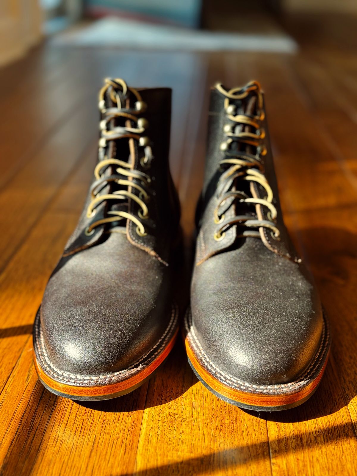 Photo by clintashlock on October 4, 2025 of the Parkhurst Allen Stitchdown in Horween Brown Waxed Flesh.
