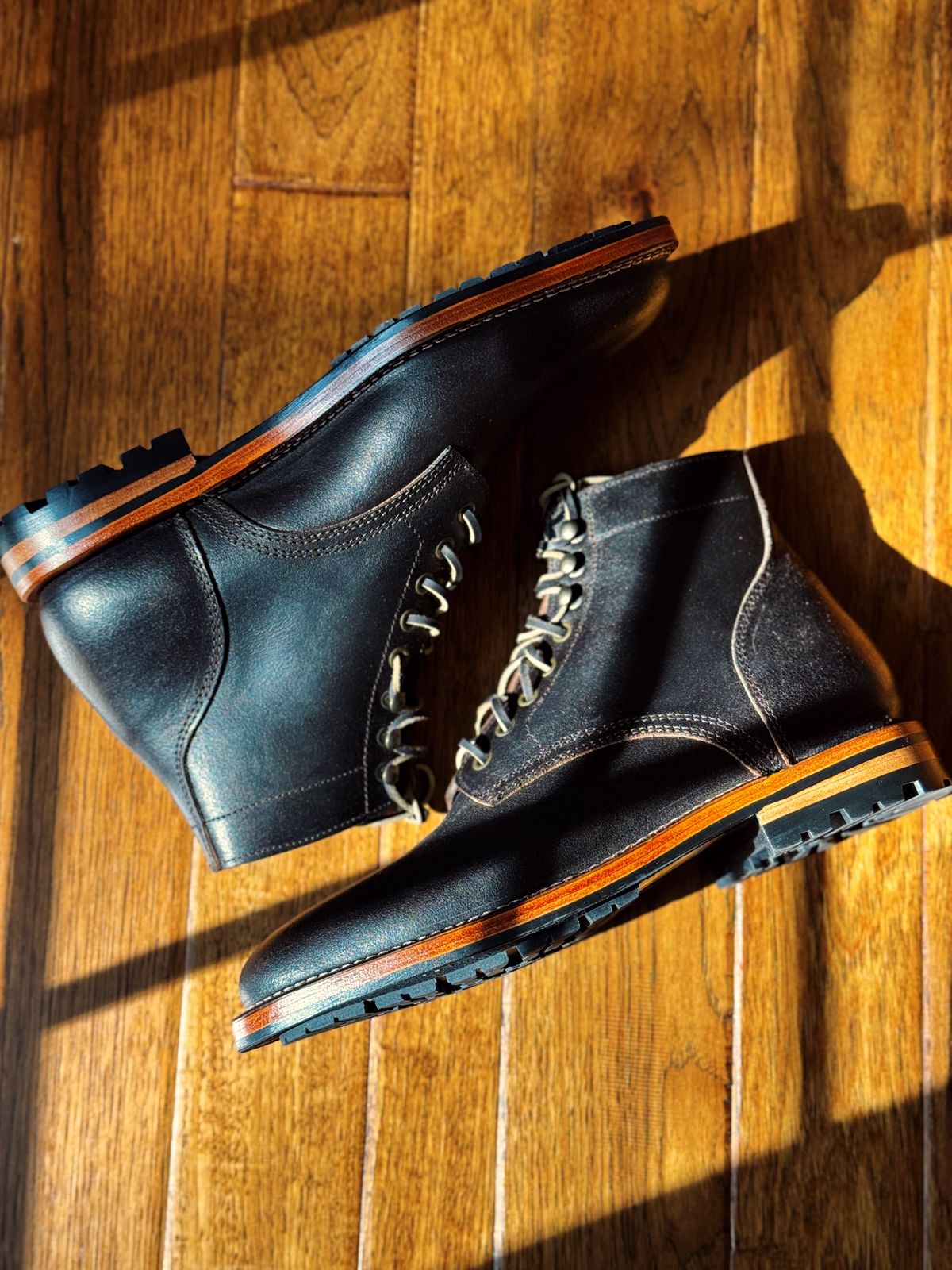 Photo by clintashlock on October 4, 2025 of the Parkhurst Allen Stitchdown in Horween Brown Waxed Flesh.