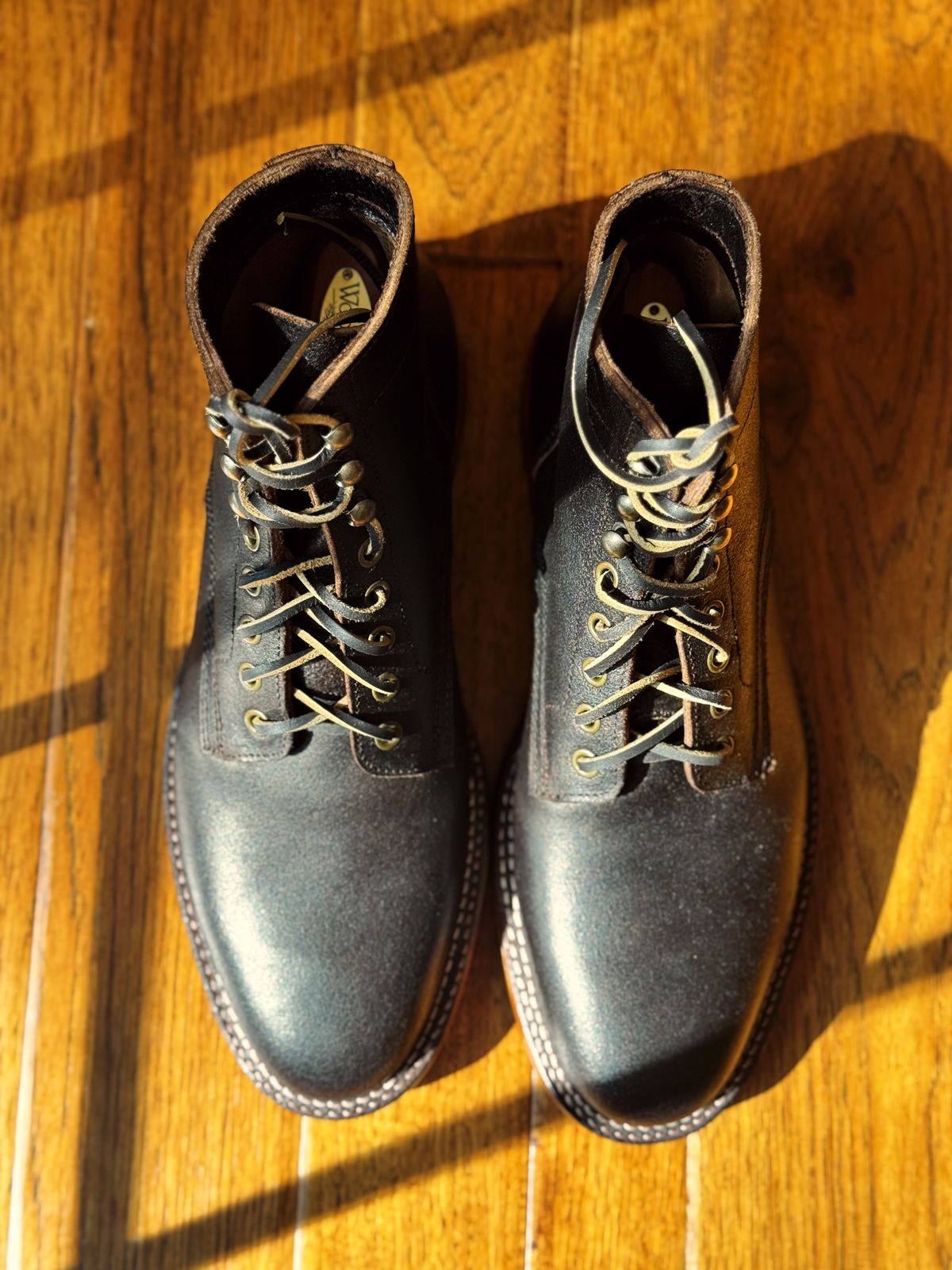 Photo by clintashlock on October 4, 2025 of the Parkhurst Allen Stitchdown in Horween Brown Waxed Flesh.