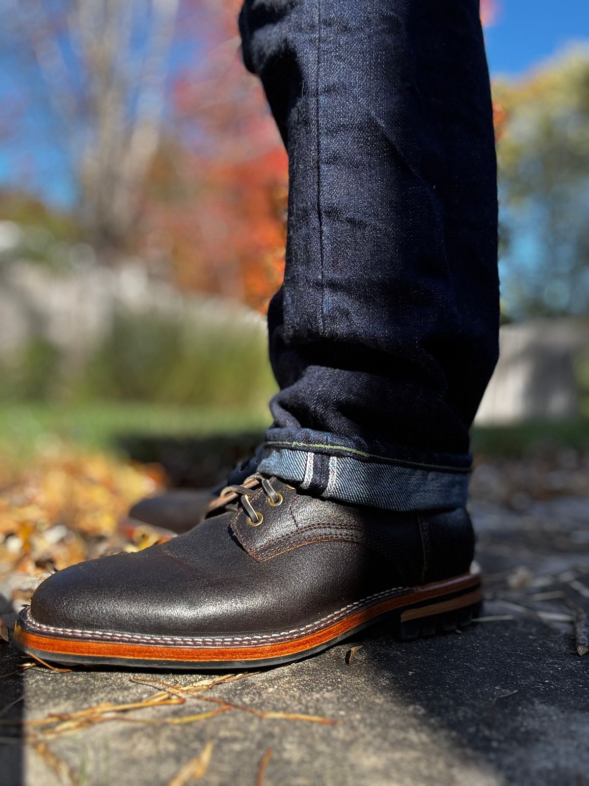 Photo by clintashlock on November 5, 2025 of the Parkhurst Allen Stitchdown in Horween Brown Waxed Flesh.