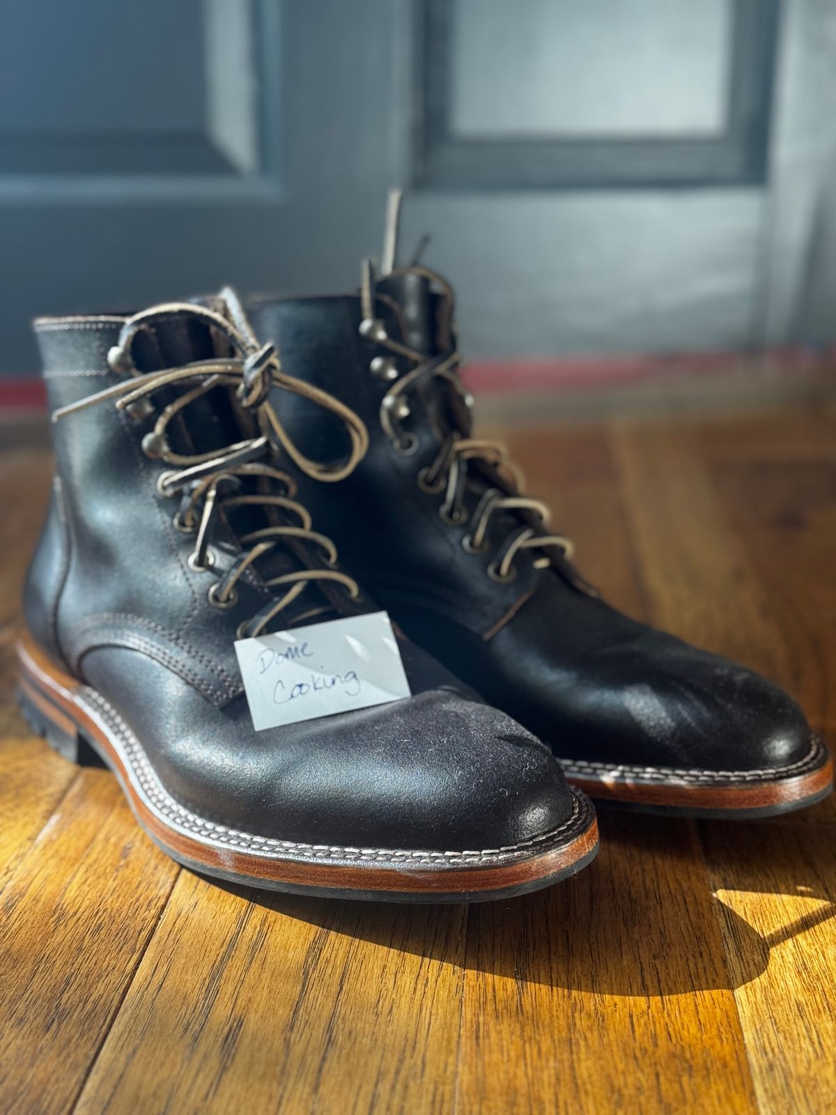 Photo by clintashlock on November 5, 2025 of the Parkhurst Allen Stitchdown in Horween Brown Waxed Flesh.