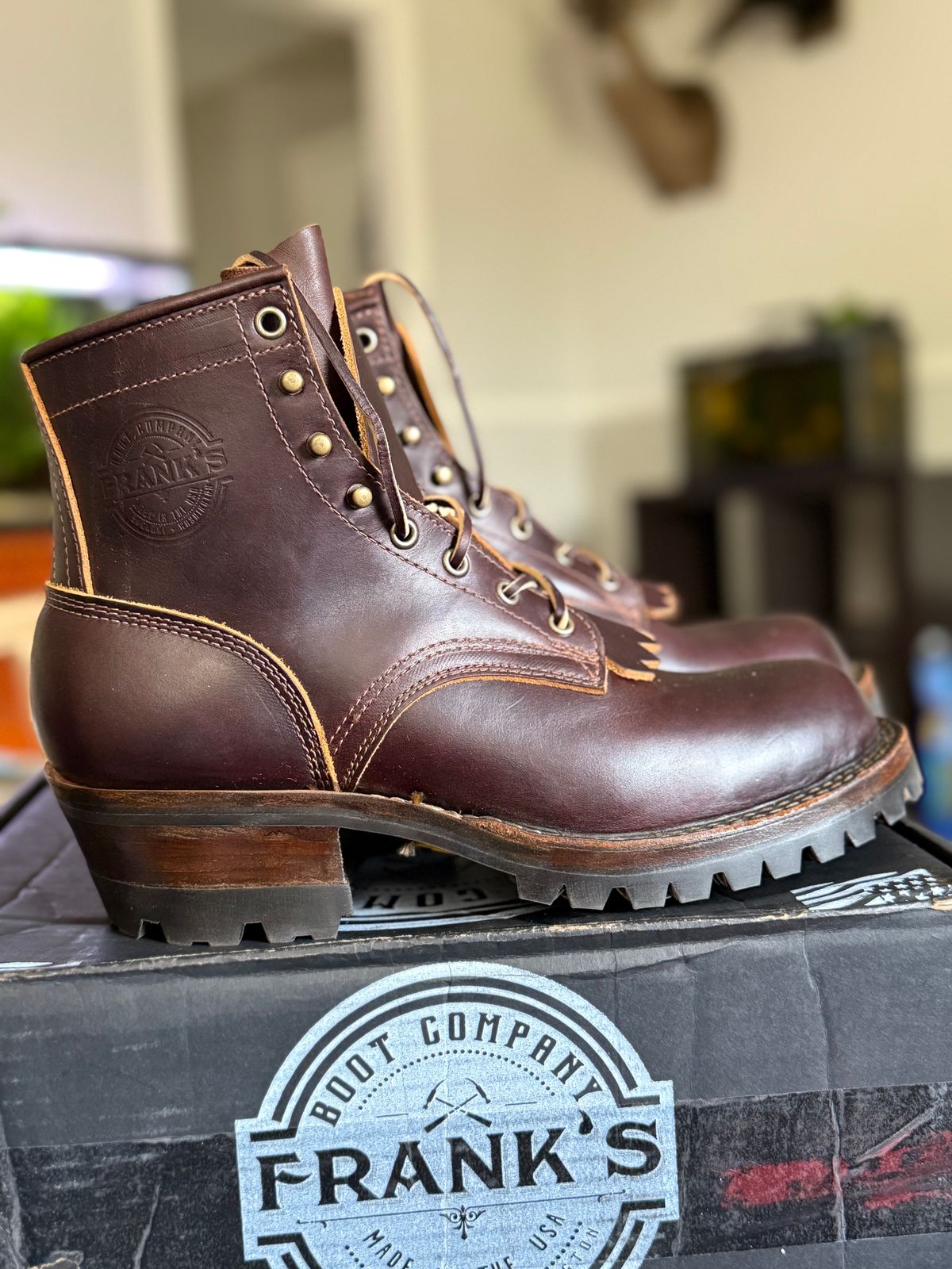 Photo by PatinaThunderDazzle on March 27, 2025 of the Frank's Boots Wilshire in Seidel Brown Domain.