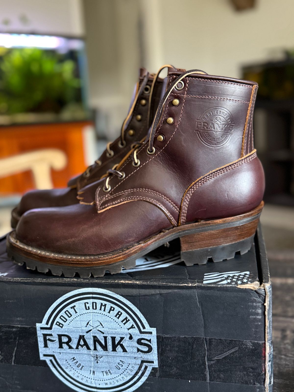 Photo by PatinaThunderDazzle on March 27, 2025 of the Frank's Boots Wilshire in Seidel Brown Domain.