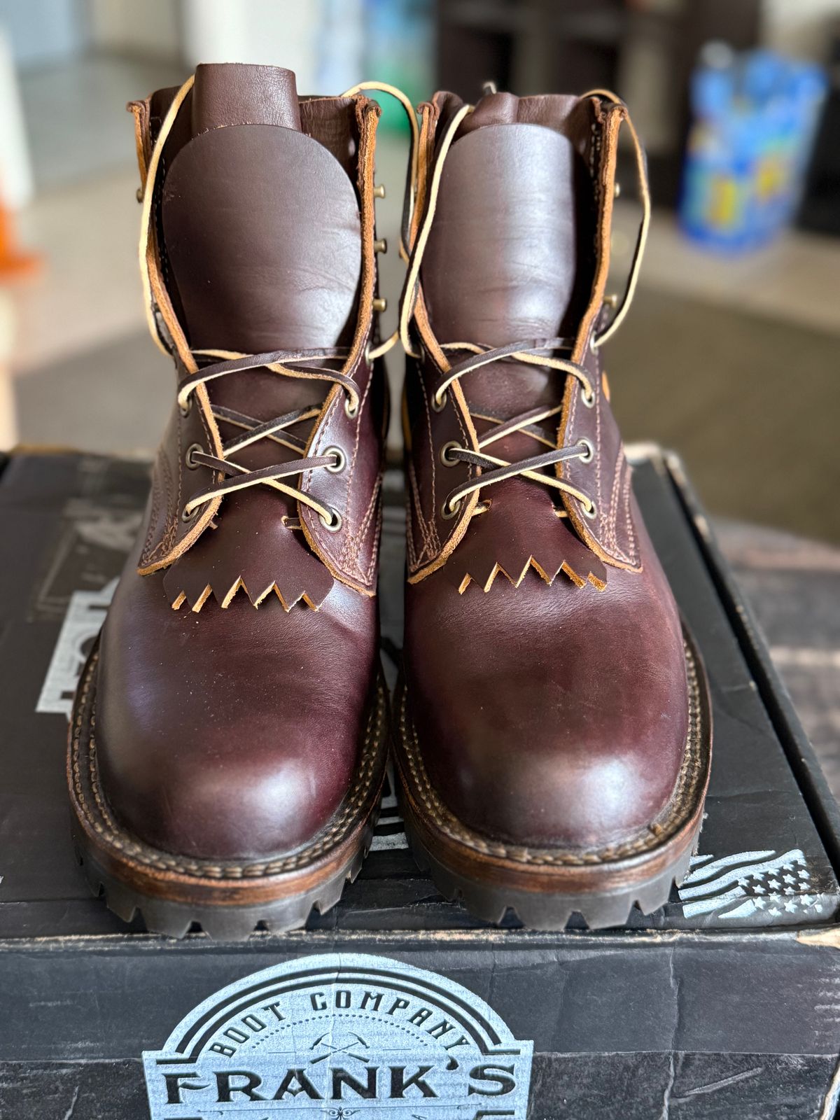 Photo by PatinaThunderDazzle on March 27, 2025 of the Frank's Boots Wilshire in Seidel Brown Domain.