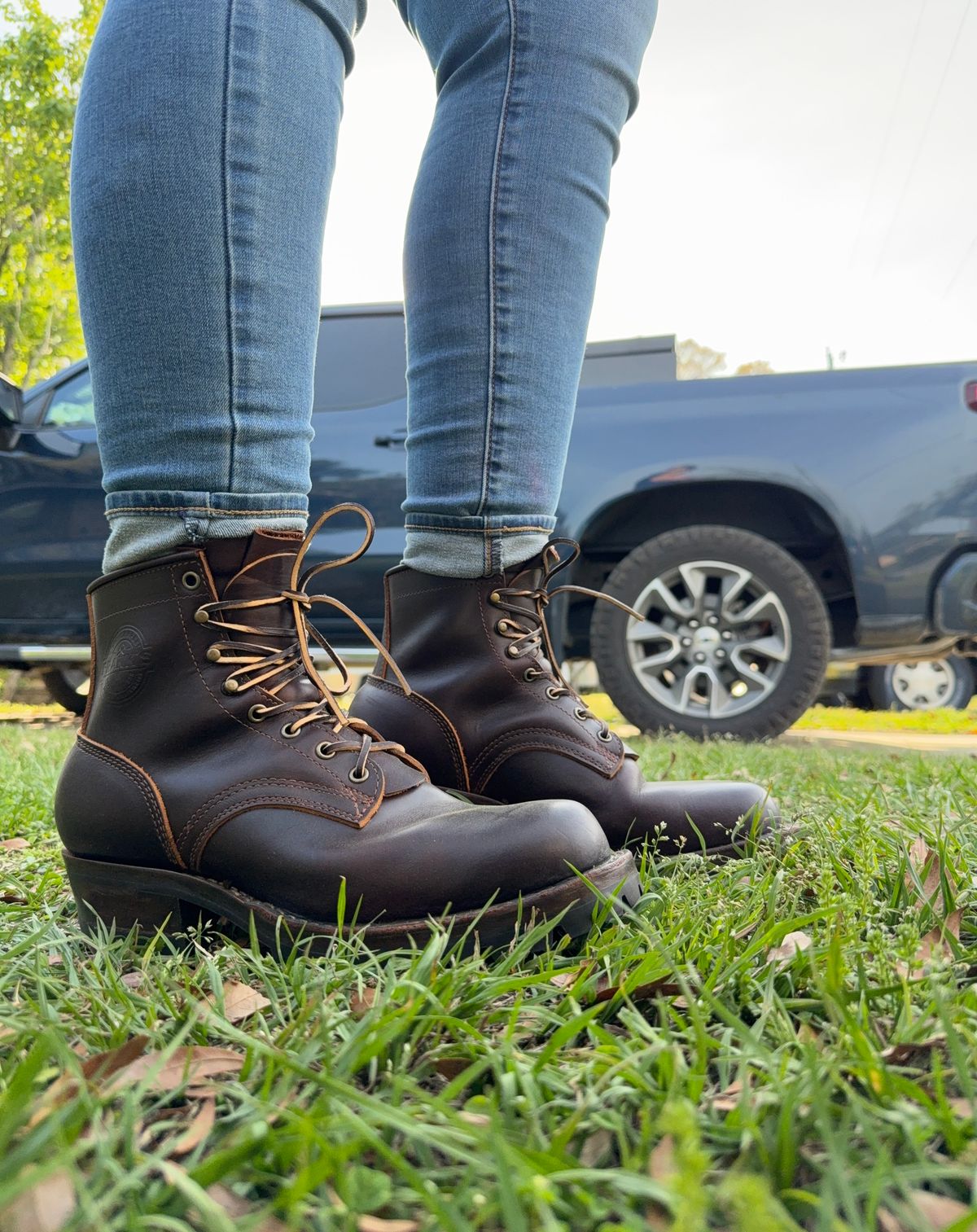 Photo by PatinaThunderDazzle on March 27, 2025 of the Frank's Boots Wilshire in Seidel Brown Domain.