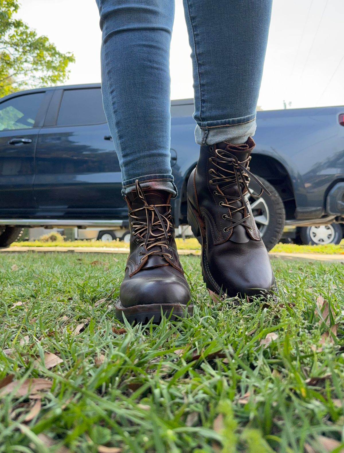 Photo by PatinaThunderDazzle on March 27, 2025 of the Frank's Boots Wilshire in Seidel Brown Domain.
