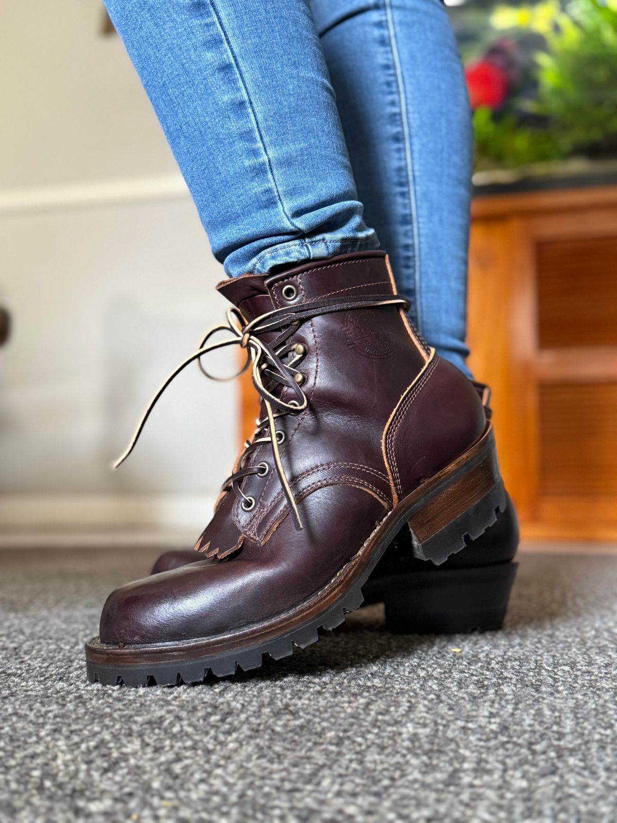 Photo by PatinaThunderDazzle on March 27, 2025 of the Frank's Boots Wilshire in Seidel Brown Domain.