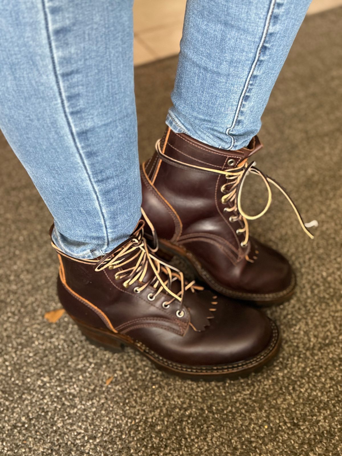 Photo by PatinaThunderDazzle on March 27, 2025 of the Frank's Boots Wilshire in Seidel Brown Domain.
