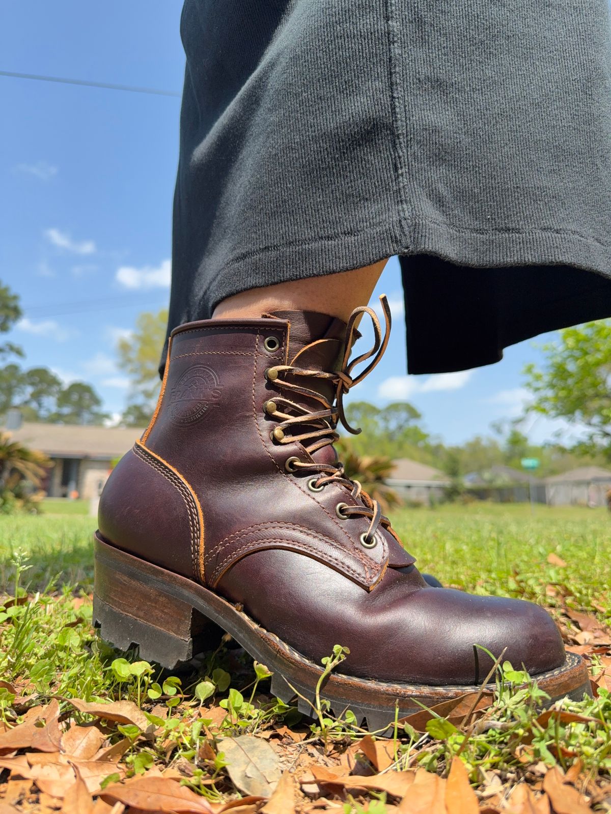 Photo by PatinaThunderDazzle on April 1, 2025 of the Frank's Boots Wilshire in Seidel Brown Domain.
