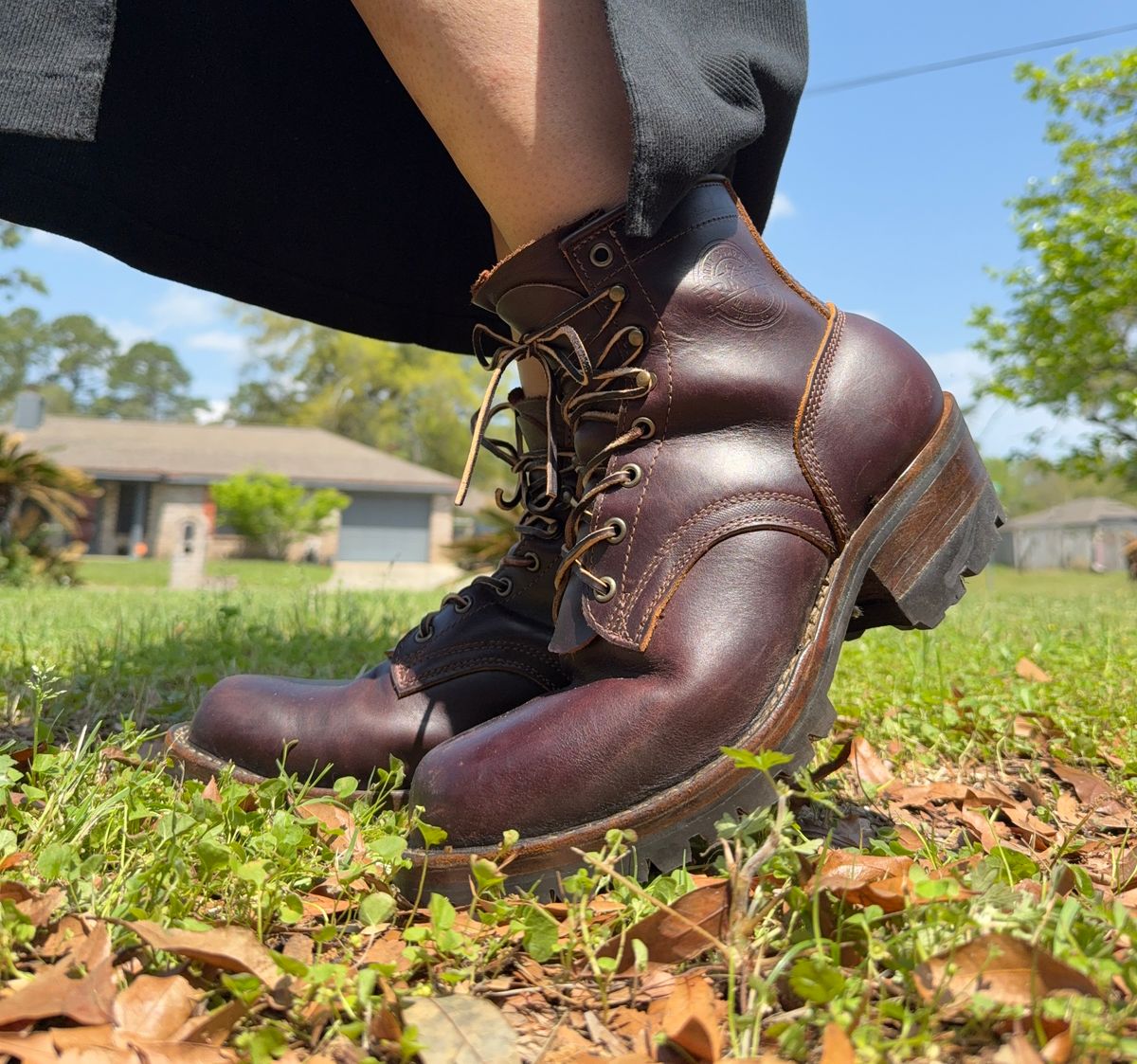 Photo by PatinaThunderDazzle on April 1, 2025 of the Frank's Boots Wilshire in Seidel Brown Domain.