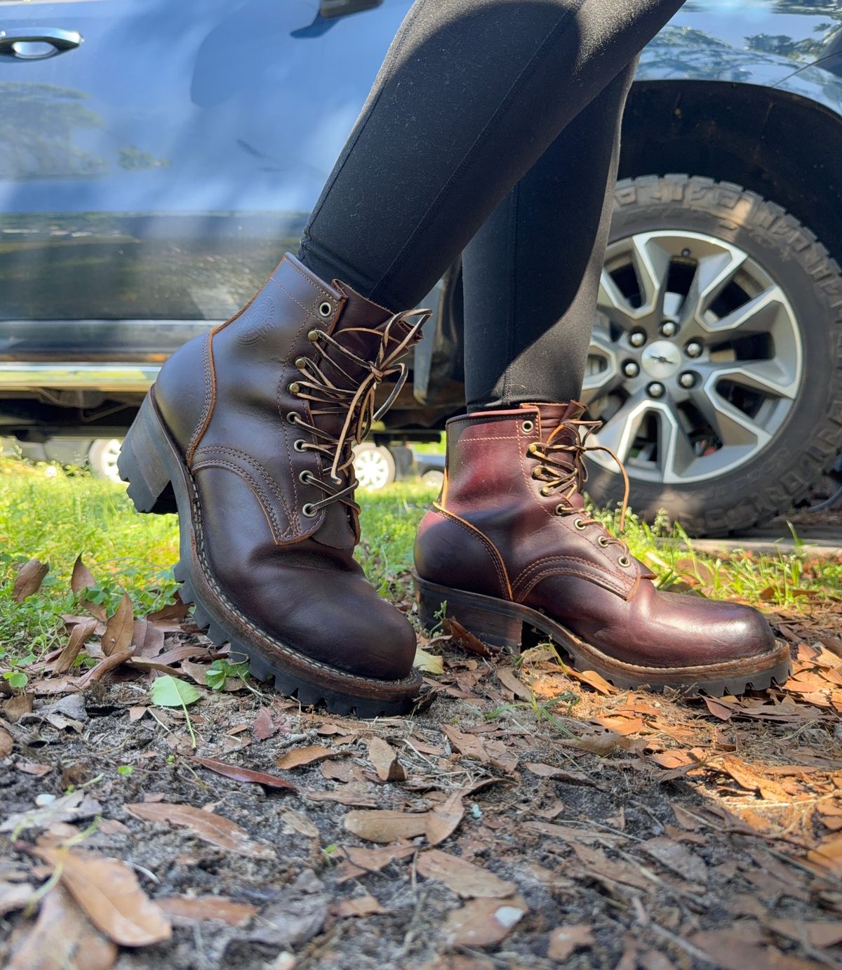 Photo by PatinaThunderDazzle on April 8, 2025 of the Frank's Boots Wilshire in Seidel Brown Domain.