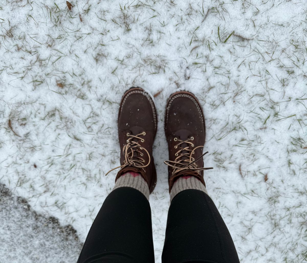 Photo by PatinaThunderDazzle on January 21, 2025 of the Nicks Urban Logger in Seidel 1964 Walnut Roughout.