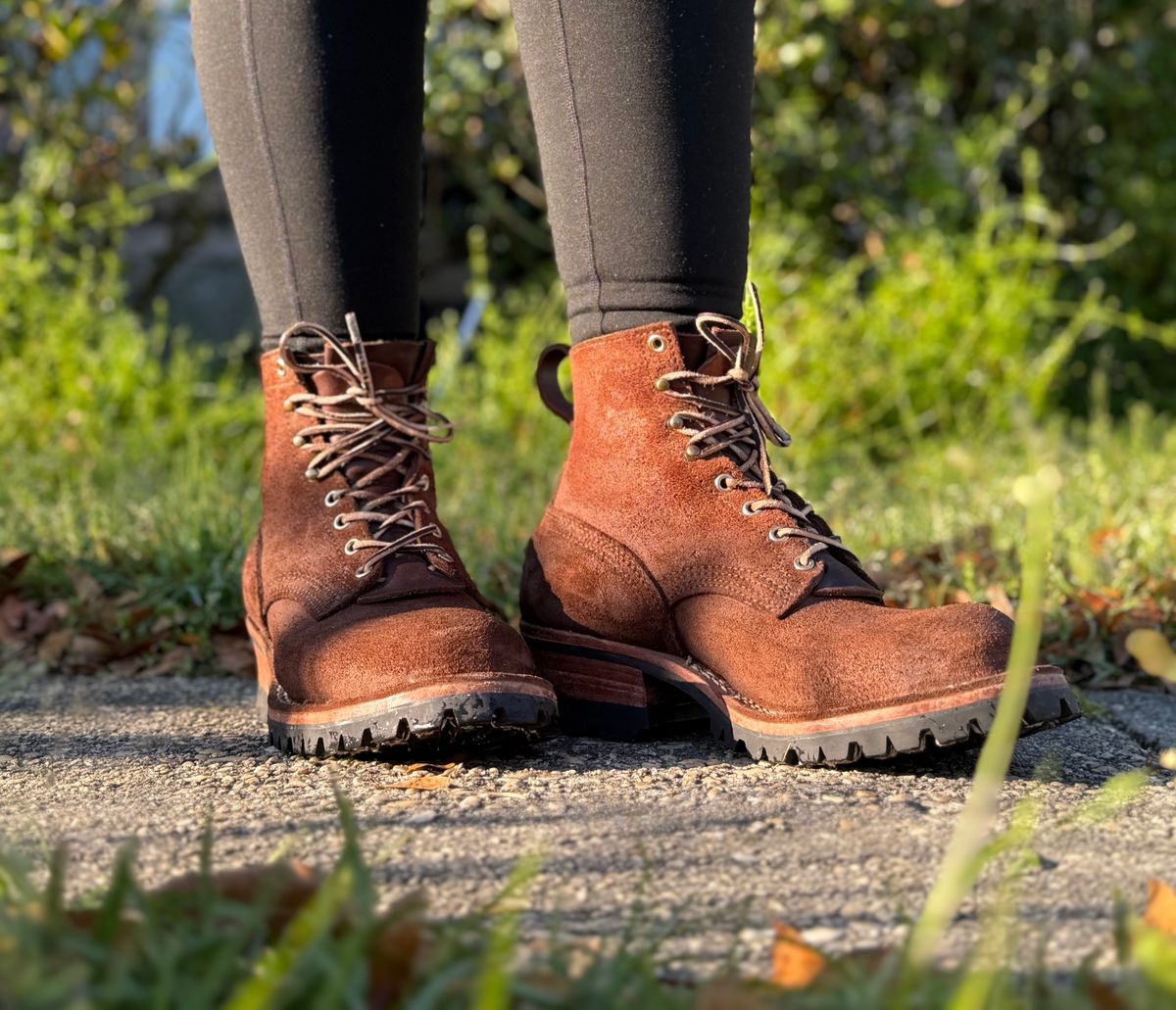 Photo by PatinaThunderDazzle on March 18, 2025 of the Nicks Urban Logger in Seidel 1964 Walnut Roughout.